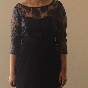 Adrianna Papell Illusion yoke gown